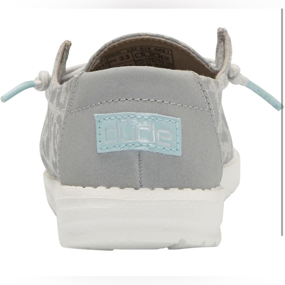 Hey Dude Girl's Wendy Youth Cat Eye Gray Shoes - Picture 2 of 5